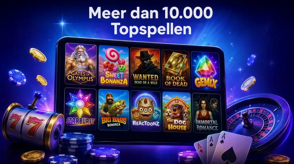 raster van slotspellen van verschillende aanbieders